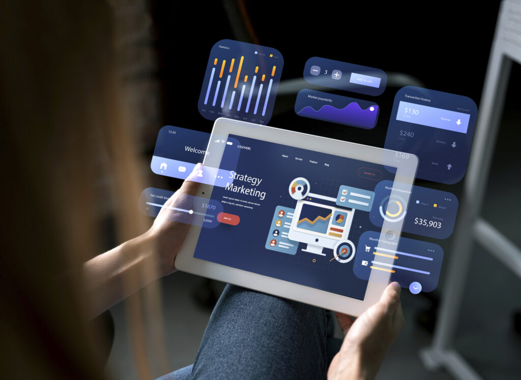 Businesses leveraging AI marketing tools for predictive analytics, campaign optimization, and improved engagement