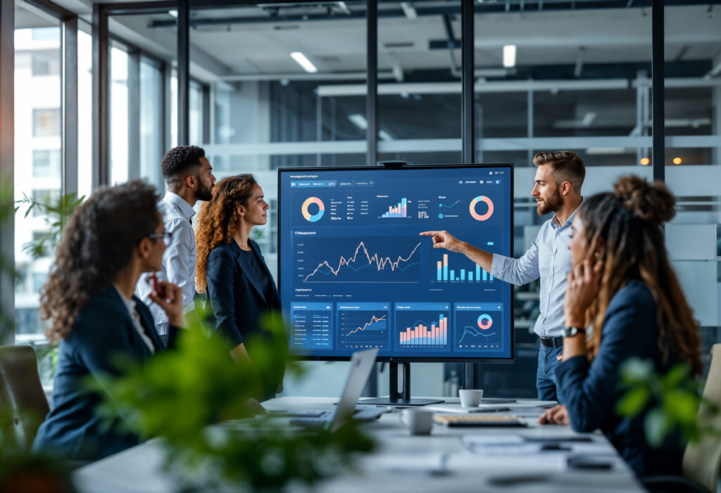  Data-Driven Marketing analytics dashboard with performance metrics 